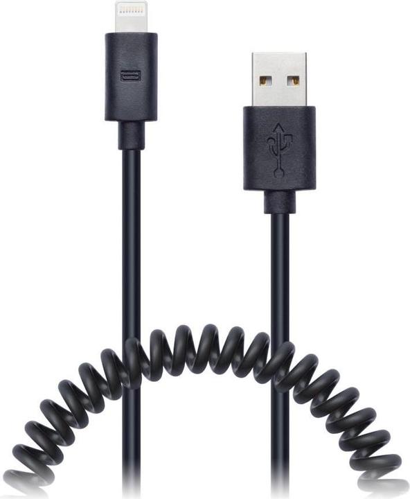 Image du produit Connect IT Wirez Câble flexible spiralé Apple Lightning - USB 1,2 m noir (1.20 m)