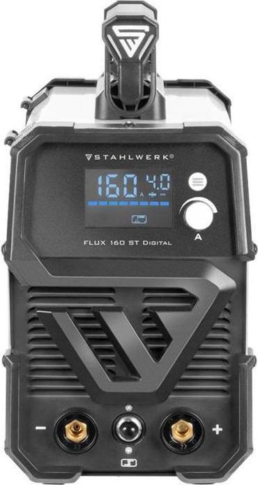 Produktbild Stahlwerk Schweissgerät FLUX 160 ST Digital mit 160 A, synergischem Drahtvorschub