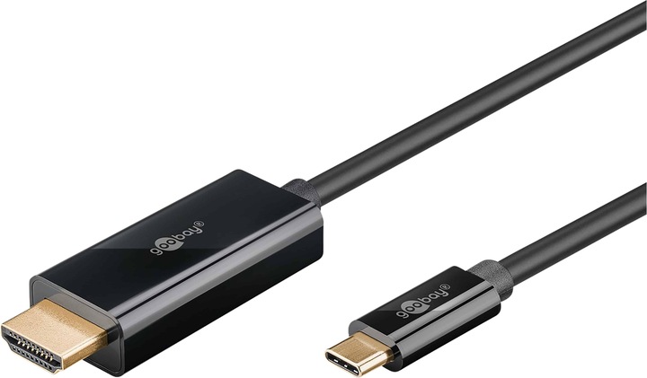 Produktbild Goobay USB-C-auf-HDMI-Kabel 4K @ 60 Hz, 1 m, schwarz (1 m, HDMI)