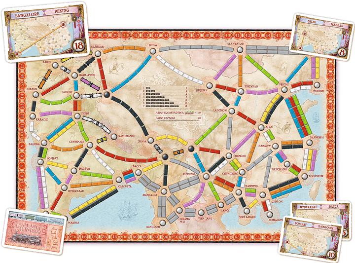 Produktbild Asmodée Ttr Ticket To Ride Map Collection N 1 Asia Legendary Asia (Deutsch, Englisch, Französisch, 2 - 5 Spieler)