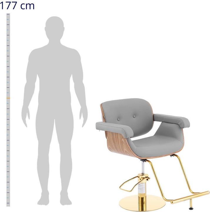 Actual product image Physa Salon Chair with Footrest - Filey Beige