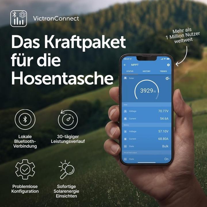 Immagine prodotto Victron Energy SmartSolar MPPT MC4 150V 60 amp 12/24/36/48-Volt Zonnelaadregelaar (Bluetooth)