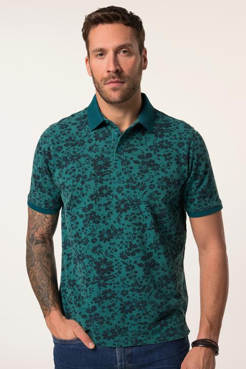 Image du produit JP1880 Polo JP 1880 en tissu piqué, manches courtes et motif à fleurs, style vintage - jusqu'au 8 XL (8XL)