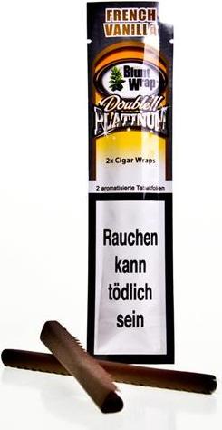 Actual product image Blunt Wraps Double Platinum French Vanilla 2 in 1