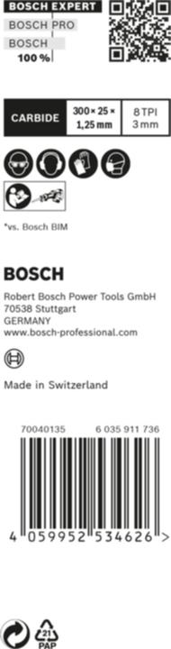 Produktbild Bosch Professional Zubehör EXPERT ‘Thick Tough Metal’ S 1255 CHC Säbelsägeblatt, 1 Stück