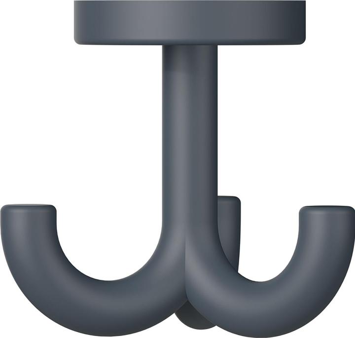 Actual product image Hewi Towel hook 477 rotatable Height 70 mm Width 75 mm Length 75 mm Polyamide matt 92 anthracite grey Ø