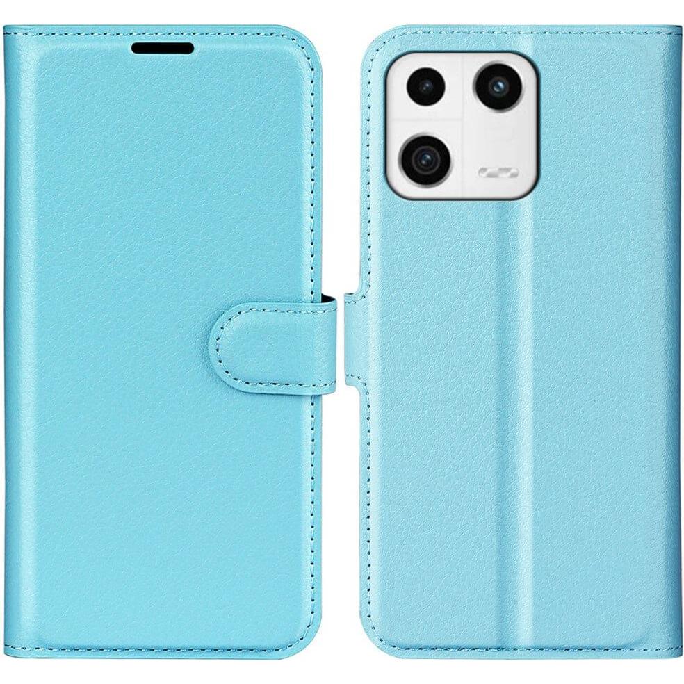 Cover-Discount Xiaomi 13 - Leder Etui Hülle blau (Xiaomi 13), Smartphone Hülle, Blau