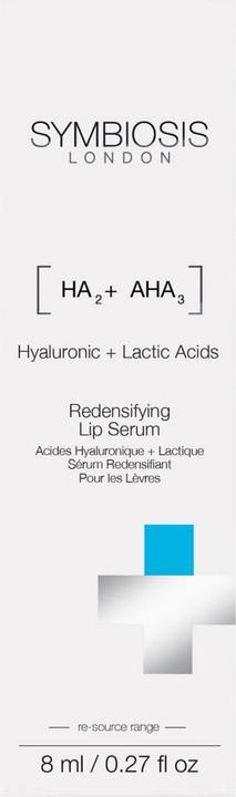 Actual product image Symbiosis London Redensifying Lip Serum with Hyaluronic and Lactic Acids 8ml (Lip serum, 8 ml)