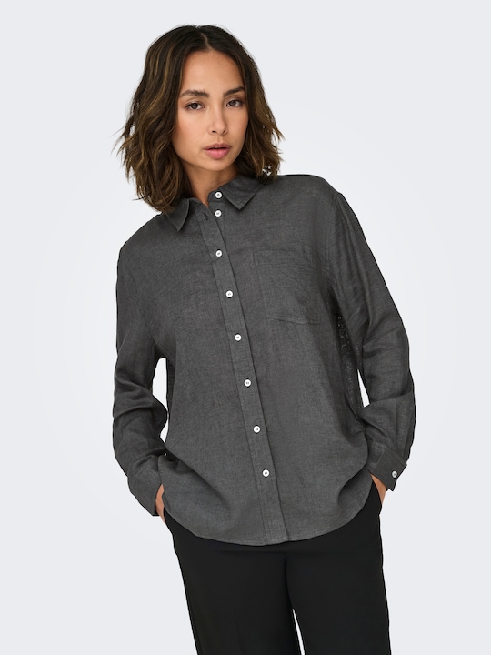 Immagine prodotto Only Camicia monocolore in misto lino Camicia (XS)