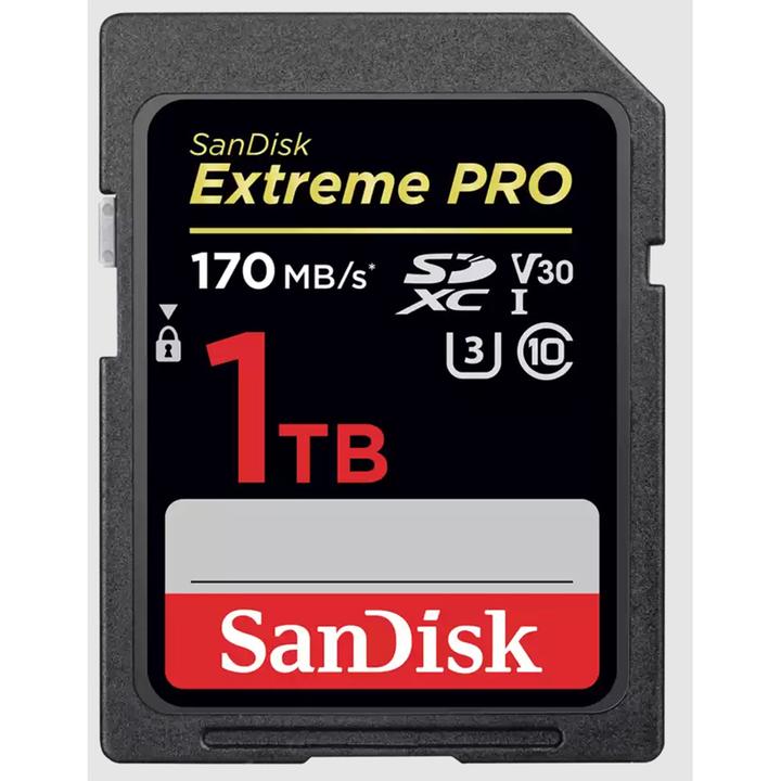 Actual product image Sandisk Extreme PRO UHS-I V30 (1000 GB, SDXC, U3, UHS-I)
