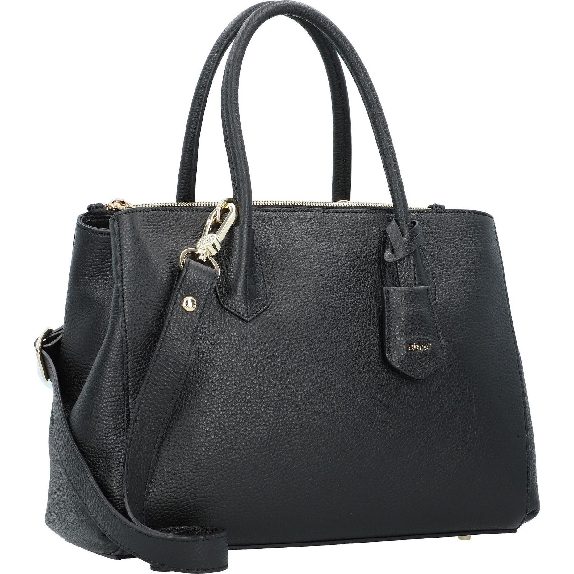 Thumbnail - Abro, Tasche, Adria Handtasche Leder 35 cm Laptopfach, Schwarz, (10 l)