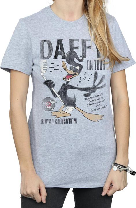 Actual product image Looney Tunes Womens/Ladies Daffy Duck Concert Cotton Boyfriend T-Shirt (3XL)