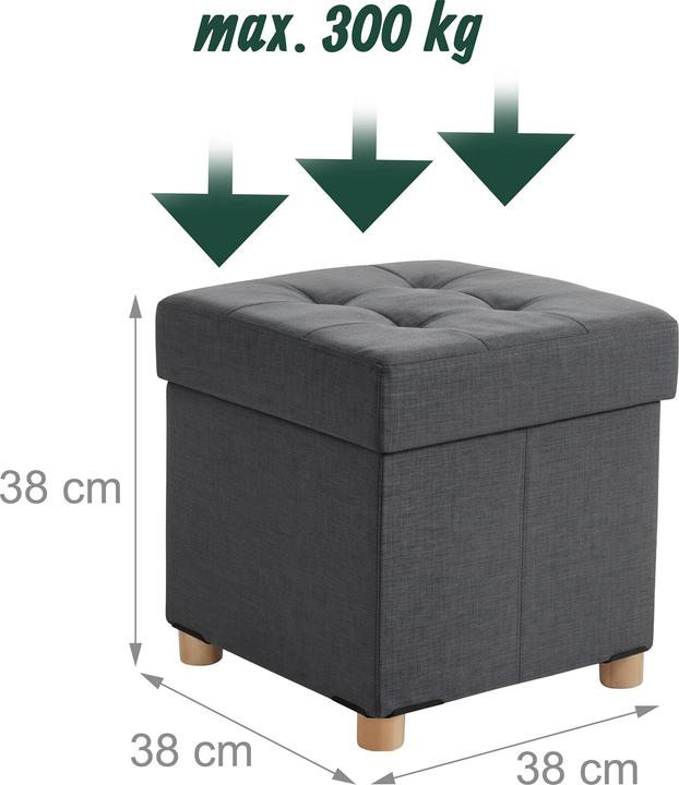 Actual product image Relaxdays Hocker mit Stauraum
