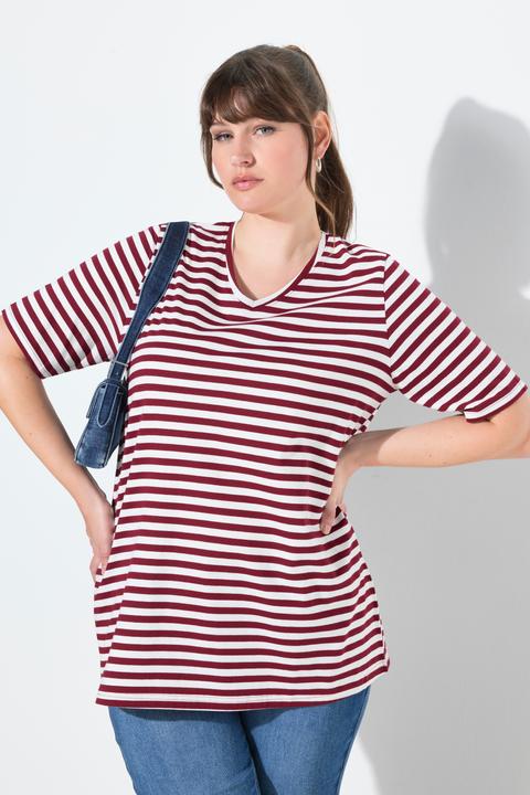 Actual product image Ulla Popken 2 Pack Eco Cotton Striped Tees (56)