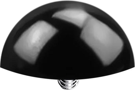 Actual product image Star Piercing Dermal Anchor Half-round black (Titanium, without brass)
