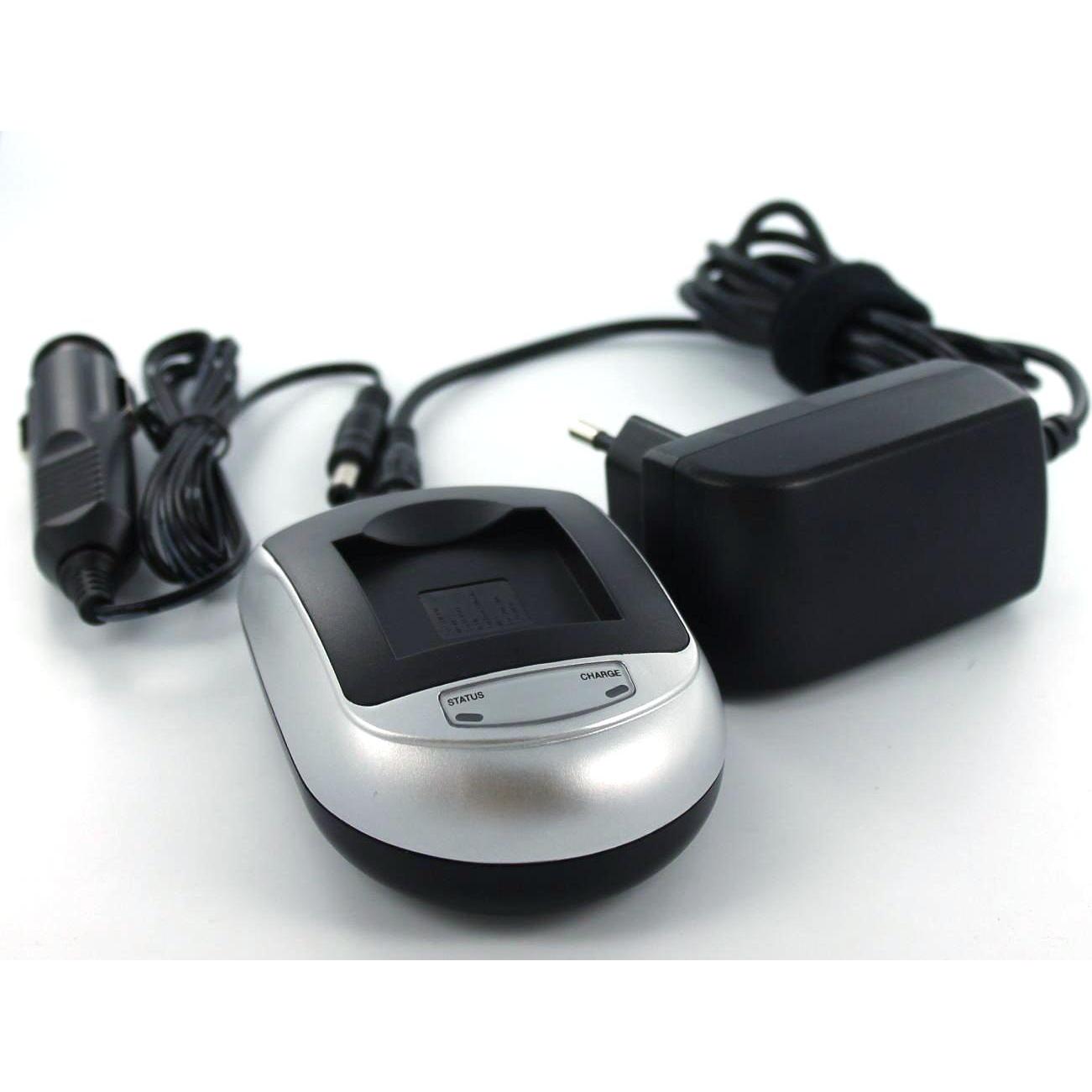 AGI Ladegerät kompatibel mit Samsung SLB-0837, USB Ladegerät, Silber