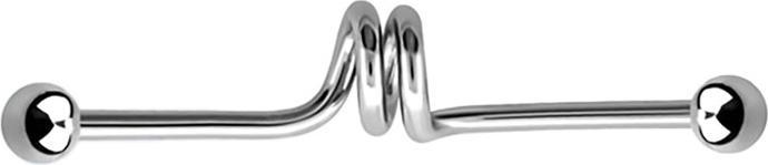 Immagine prodotto Star Piercing Barbell silber twister mit zwei Kugeln (senza ottone, Acciaio chirurgico 316L)