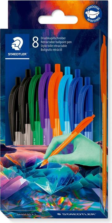 Staedtler KUGLEPEN 4230 M 8STK/ASS (Geassorteerde kleuren, 8x)