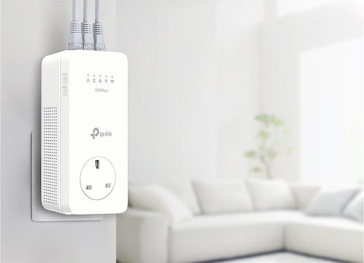 Produktbild TP-Link AV1200 GigabitPowerline ac WLAN KIT mit Frontsteckdose bis zu 1200Mbit/s Powerline Datenrate Line... (1200 Mbit/s)