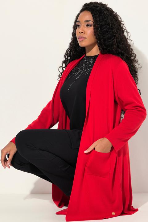 Produktbild Ulla Popken Strickjacke, lange, offene Form, weicher Feinstrick (56)
