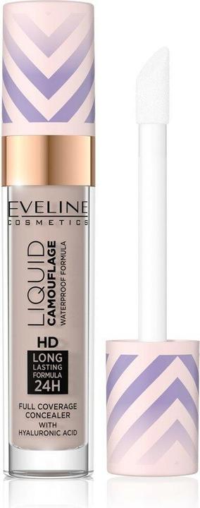 Productafbeelding Eveline Liquid Camouflage Hd Waterproof Concealer Met Hyaluronzuur 04 Licht Amandel 7,5Ml (04 Licht amandel)