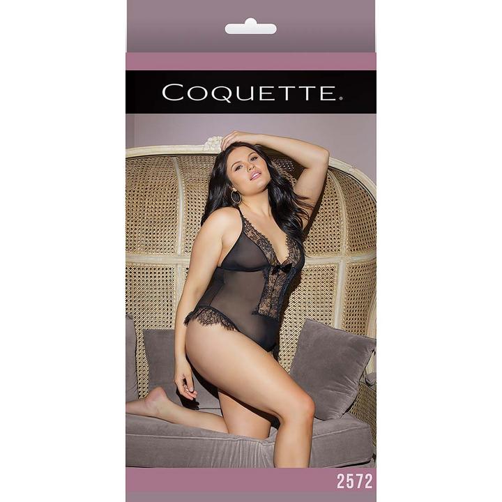 Image du produit Coquette Nounours Sheer Crotchless avec Dentelle Eyelash