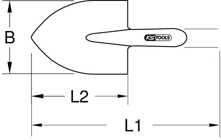Actual product image KS Tools BRONZEplus Frankfurt bucket, D-handle, LxW 1000x260 mm
