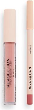 Actual product image Makeup Revolution London Lip Contour Kit Brunch Lip Gloss and Lip Liner Duo 1ml 1g