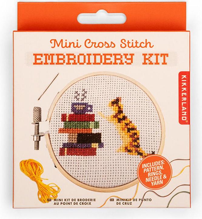 Image du produit Kikkerland - Cat Mini Cross Stitch Embroidery - (GG269)