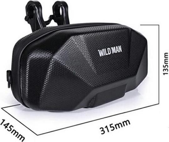 Actual product image Wildman X9 frame bag, bike carrier black/black (3.50 l, Frame bag)