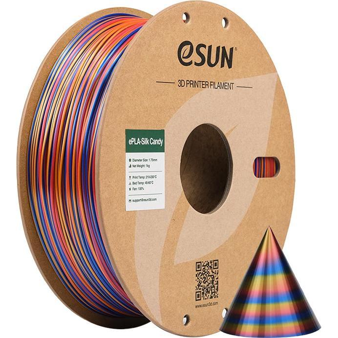 eSUN ePLA-Silk Candy Rot-Gold-Blau Filament 1.75mm 1Kg (PLA, 1.75 mm, 1000 g, Mehrfarbig), 3D Filament, Mehrfarbig