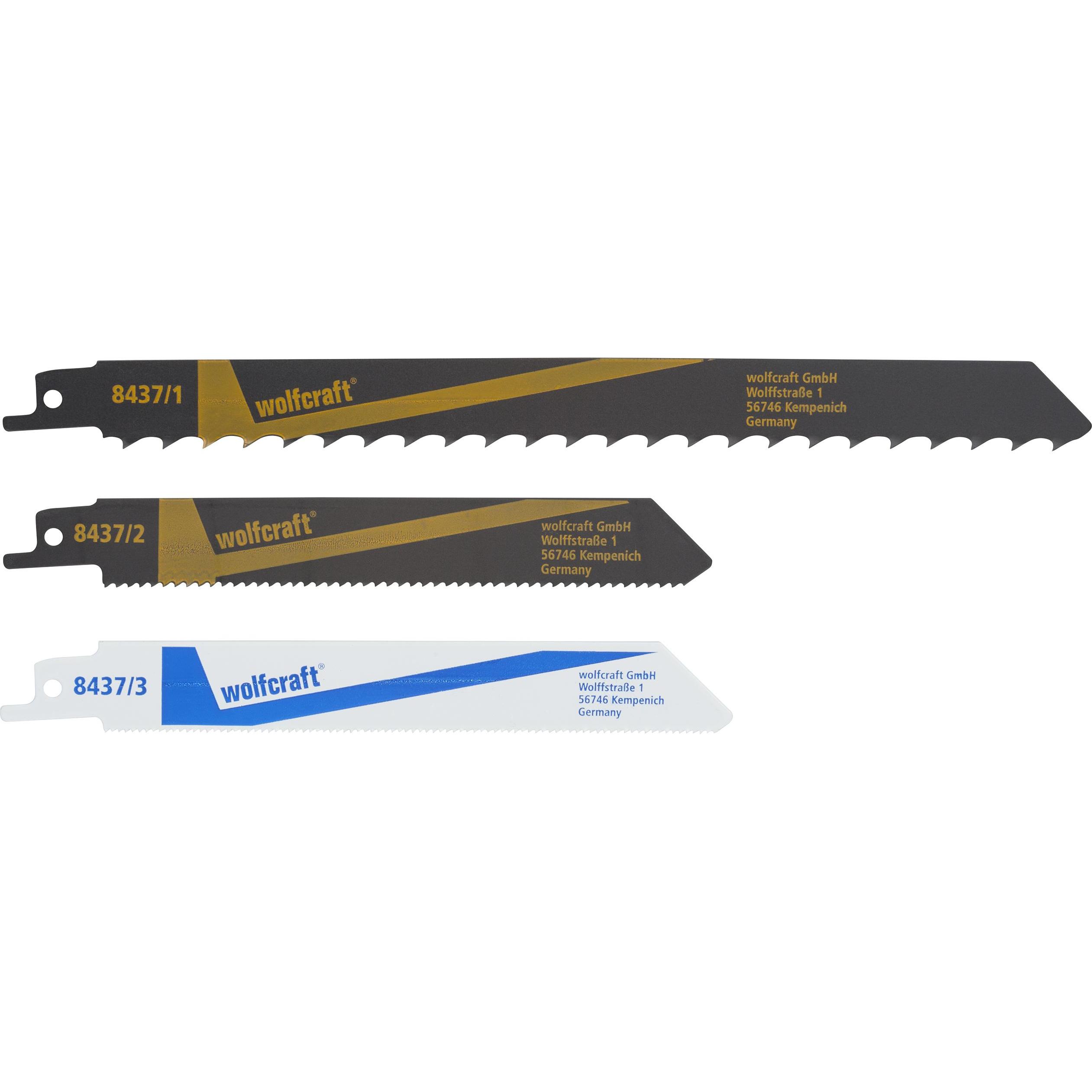 wolfcraft, Sägeblatt, Säge Blade 8437000 3 Teile