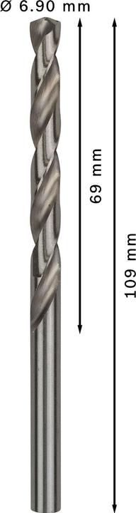 Immagine prodotto Bosch Professional Zubehör Trapano PRO Metal HSS-G, 6,9 x 69 x 109 mm (6,9 mm)