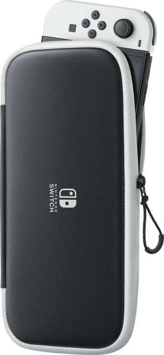 Productafbeelding Nintendo Hoesje & beschermfolie - Zwart/Wit (Switch OLED)