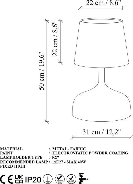 Actual product image Opviq Bulbous (E27)
