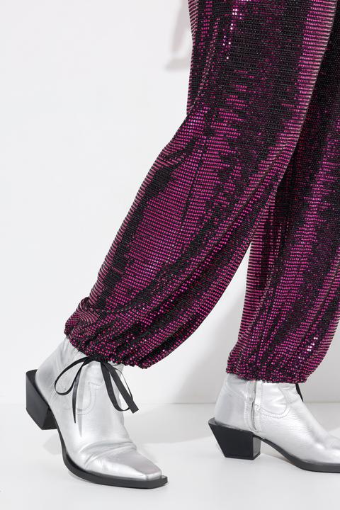 Image du produit Angel of Style Hose, gerades Bein, Paillettenoptik, Elastikbund (46)