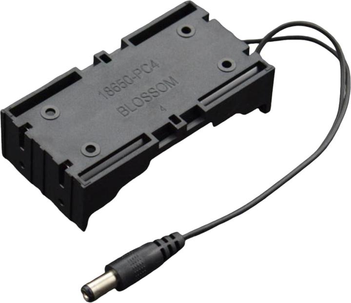 Actual product image DFRobot 2x18650 battery holder with 5.5mm DC Jack