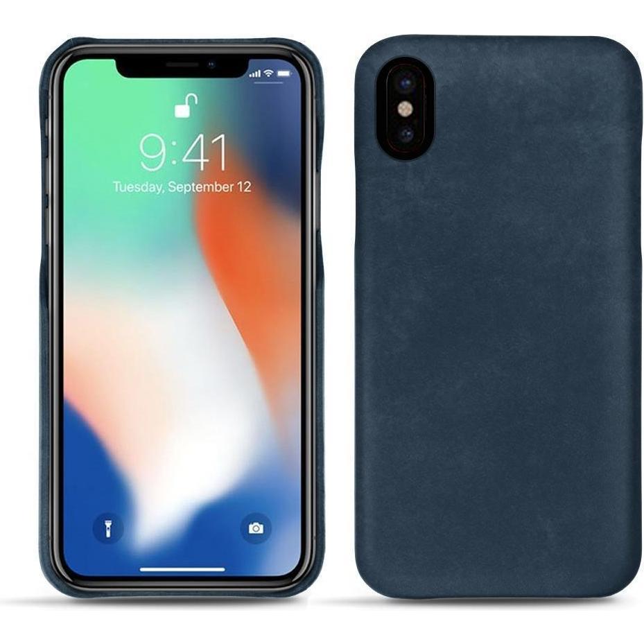 Noreve Lederschutzhülle (Apple iPhone XS Max), Smartphone Hülle, Blau