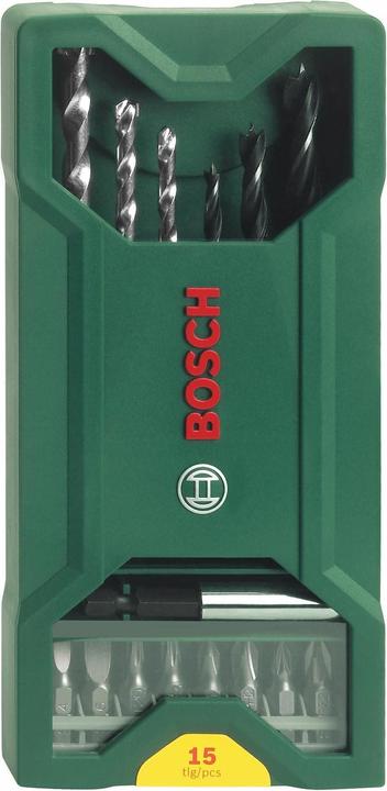 Actual product image Bosch Zubehör Mini-X-Line mixed set, 15 pieces, 3 masonry bits, 3 wood bits, 8 screwdriver bits (6 mm, 5 mm, 8 mm)
