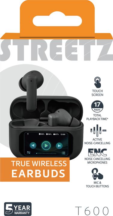 Actual product image Streetz T600 - true wireless earphones with mic (ANC, 5 h, Wireless)