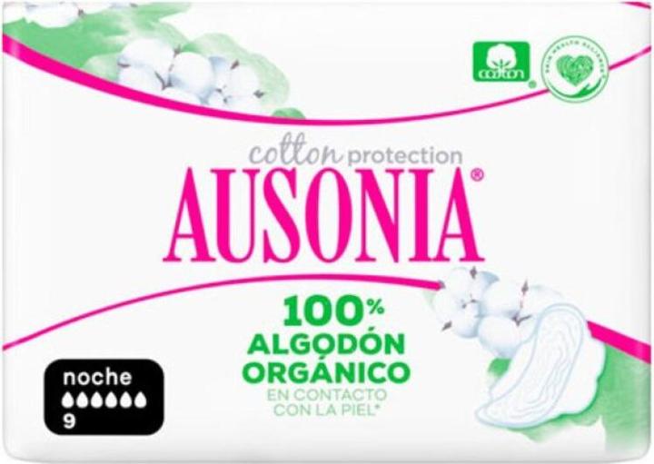 Actual product image Ausonia ORGANIC compresas noche alas 9 uds (9x)