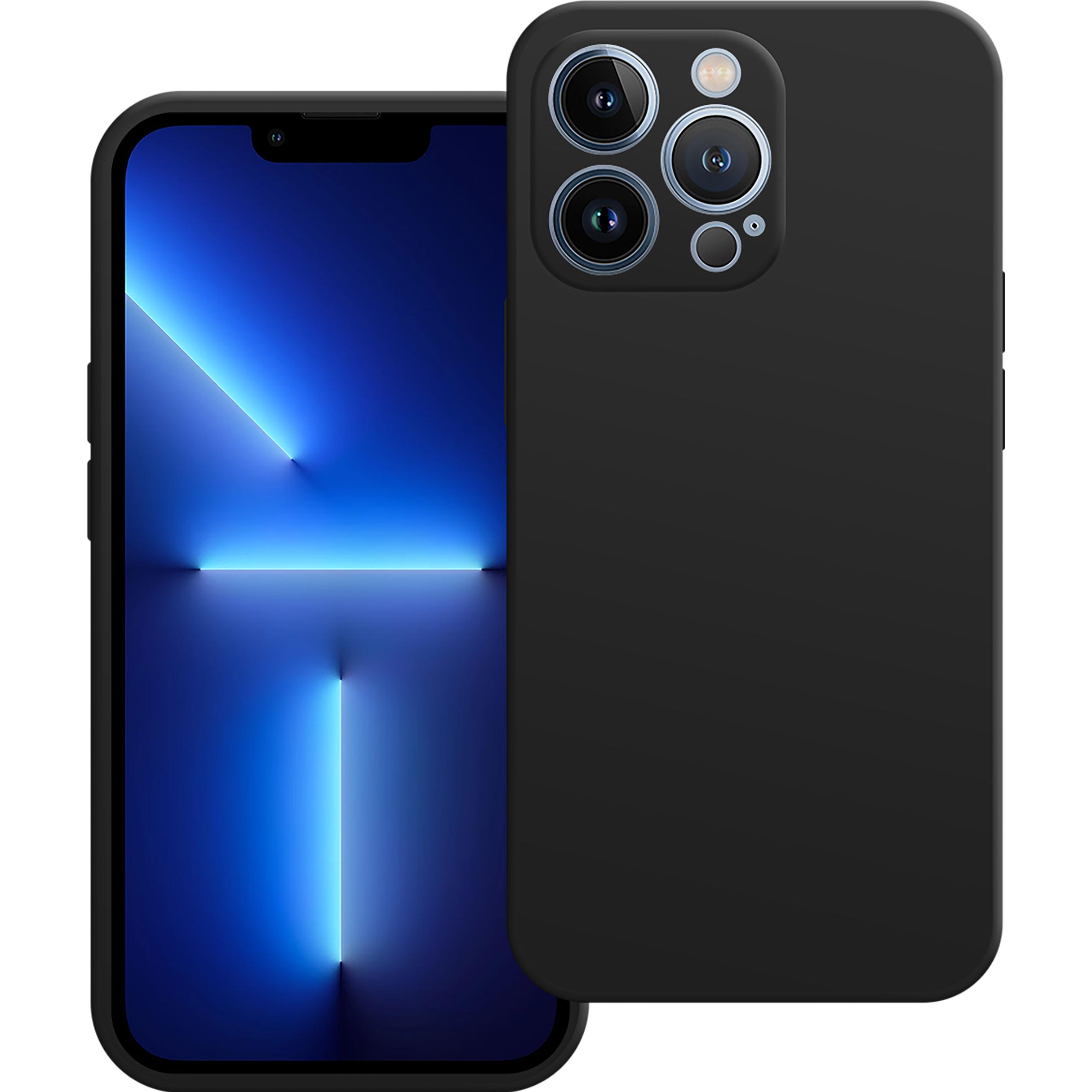 Cazy Silikon Hülle Kompatibel mit iPhone 13 Pro - Soft TPU Schutz - (Apple iPhone 13 Pro), Smartphone Hülle, Schwarz