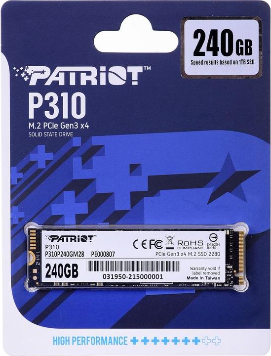 Produktbild Patriot P310 SSD 240 GB (240 GB, M.2 2280)