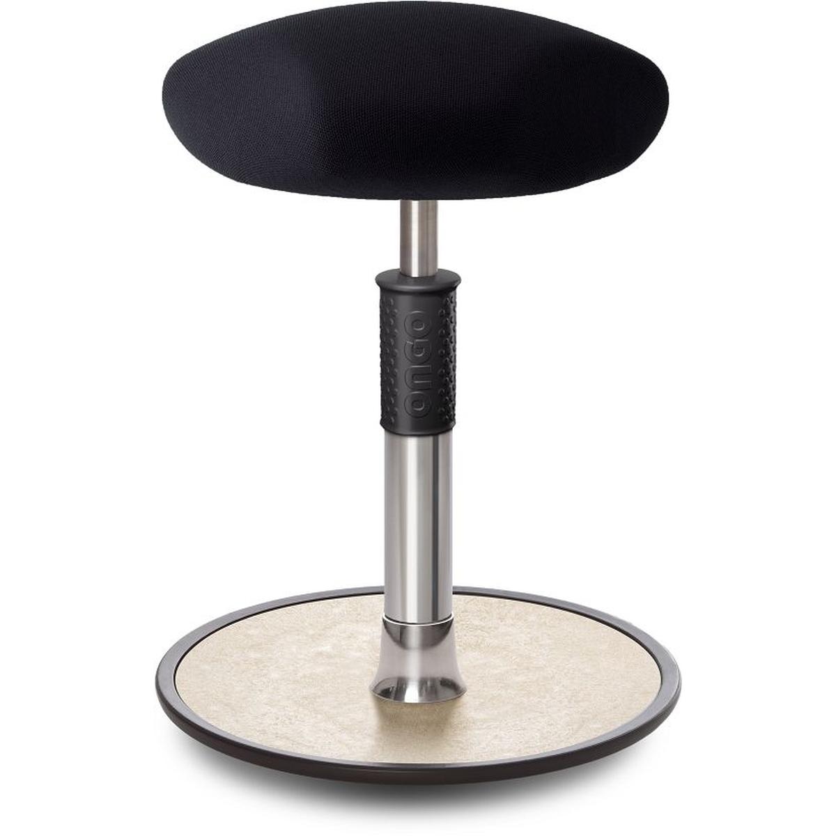 Ongo, Bürostuhl, Sitz- Stehhocker Free Regular Triangel Gestrick schwarz chrom /cremeweiss