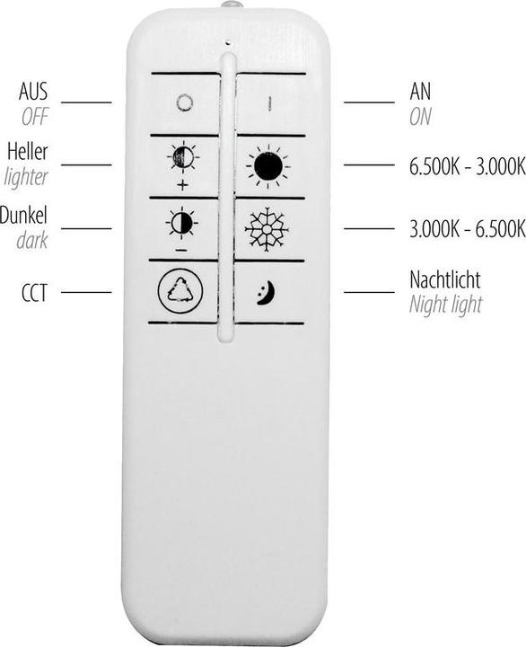 Actual product image Just Light LED Deckenlampe TOLAGO CCT Farbtemperaturwechsel Fernbedienung Nachtlicht