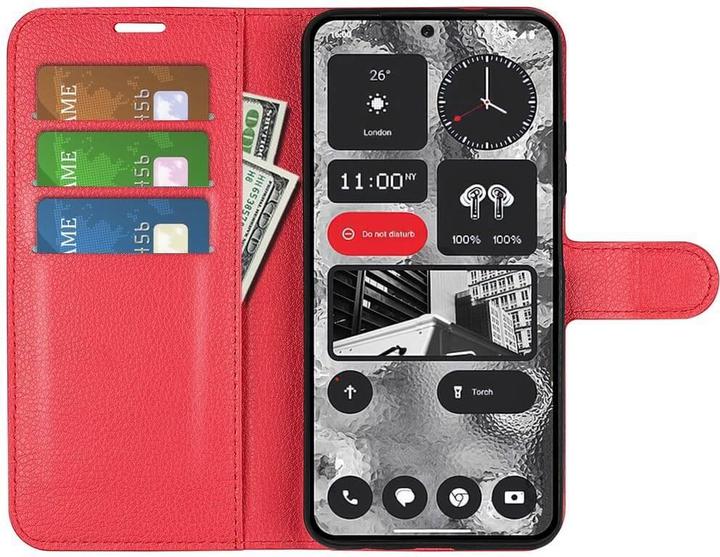 Produktbild Cover-Discount Nothing Phone (2) - Leder Etui Hülle rot (Nothing Phone (2))