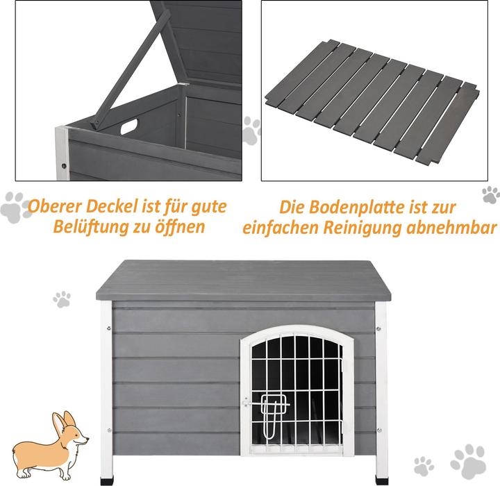 Immagine prodotto PawHut Cuccia per cani con porta (Gabbia per cani)