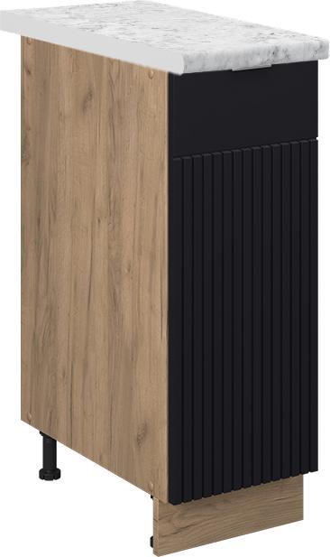 Goldkraft Eiche, Marble-Weiss, Schwarz, Schwarz gestreift