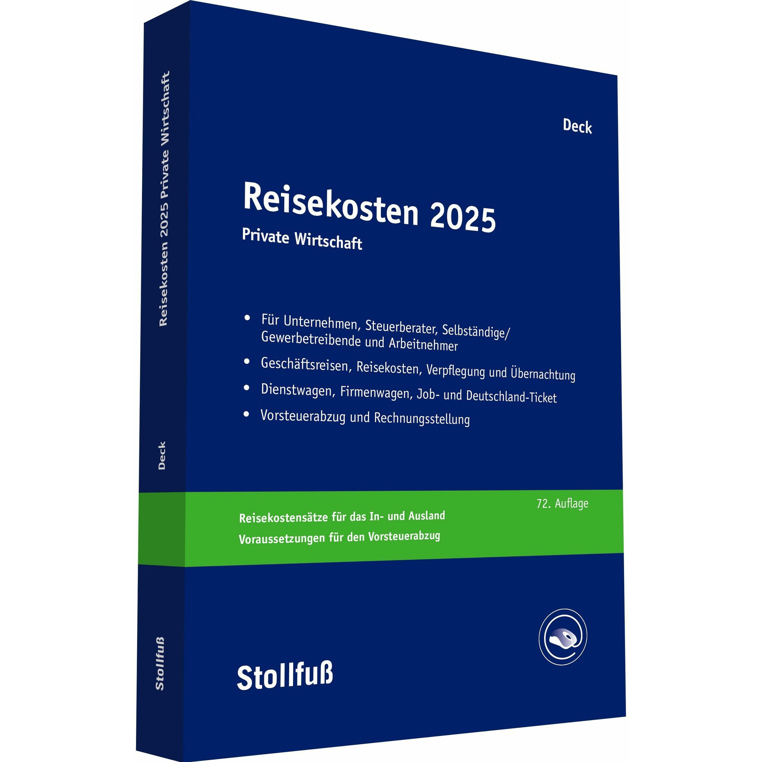 Reisekosten 2025, Fachbücher von Wolfgang Deck