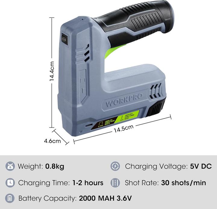 Actual product image Workpro Akku-Tacker & Nagelpistole (Nail gun, Tacker)